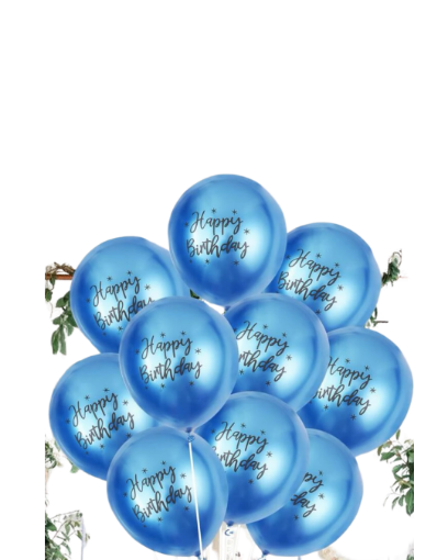 Picture of Metallic blue with writing ballon