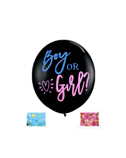 Picture of Black ballon \gender reveal 