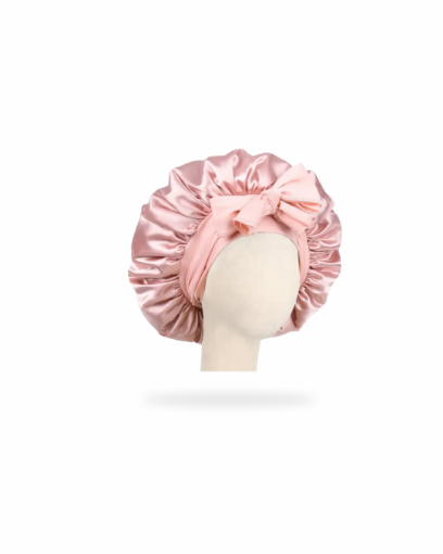 Picture of Satin bonnet silk pink