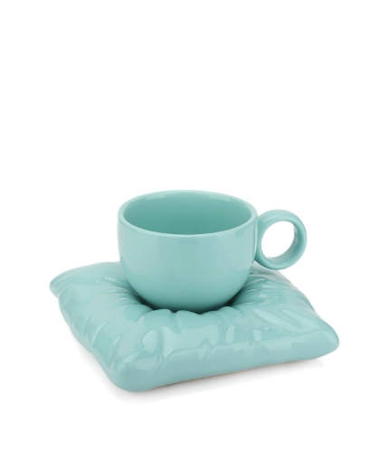 Picture of Coffee cup pillow (blue)