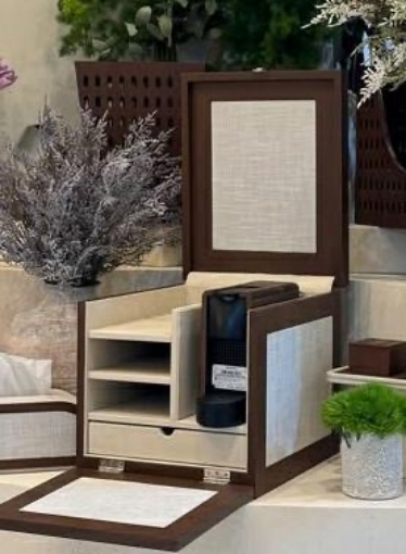 Picture of Wood /leather fabrics box coffee  