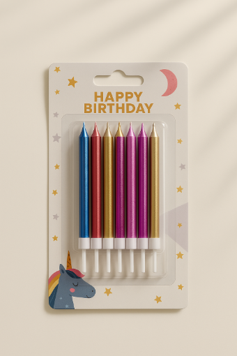 Picture of Mixed colours metallic candels