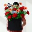Picture of Flowers bouquet with money box