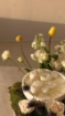 Picture of Tray of flowers & candle