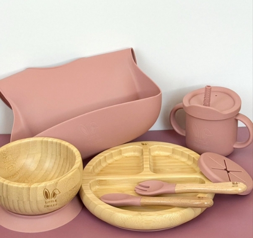 Picture of Baby feeding set pink