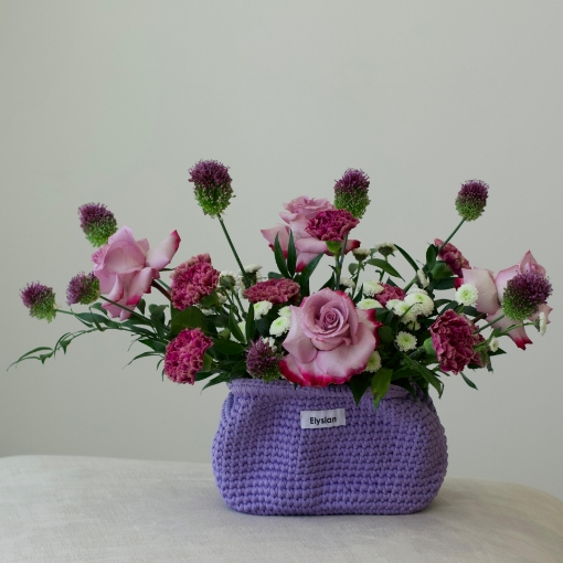 Picture of Handmade bag with big flowers