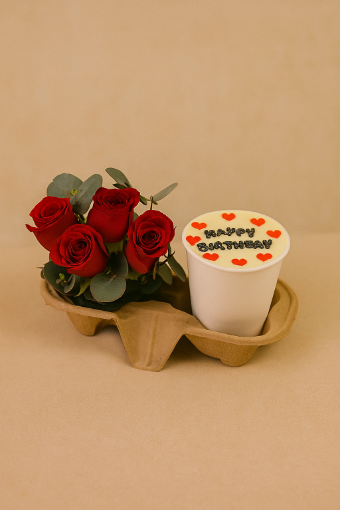 Picture of Small cake  holder with flower 